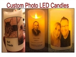 Handmade LED flameless Electric Candle Custom Photo Personalized & Text