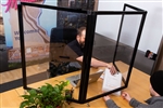 Countertop Transparent Partition for Virus Protection