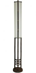 59" Koru Asian Urban Bamboo Floor Lamp