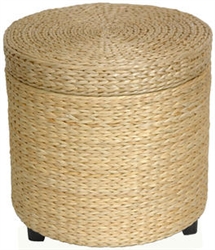 Rush Grass Storage Footstool