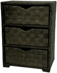 Natural Fiber Chest of Drawers - Three Drawer