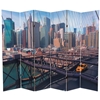 6 ft. Tall Double Sided NY Taxi Room Divider Screen (6 Panels)