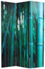 6 ft. Tall Double Sided Bamboo Tree Canvas Room Divider Screen