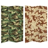 6 ft. Tall Double Sided Camouflage Canvas Room Divider