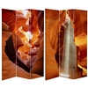 6 ft. Tall Double Sided Painted Desert Canvas Room Divider Screen