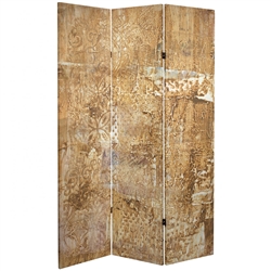 6 ft. Tall Double Sided Sandy Meadows Canvas Room Divider Screen