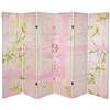 5Â¼ ft. Pink Harmony Canvas Room Divider Screen