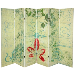 5ft Tall Garden Gate Canvas Room Divider Screen