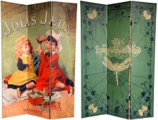 6 ft. Tall Double Sided Children's Stories Canvas Room Divider