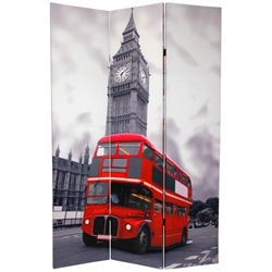 6ft Tall Double Decker Bus London Room Divider Screen