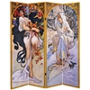 6 ft. Tall Double Sided Four Seasons Canvas Room Divider Screen