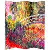 6 ft. Tall Double Sided Works of Monet Canvas Room Divider 4 Panel