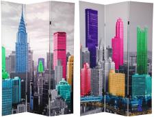 6 ft. Tall Colorful New York Scene Room Divider