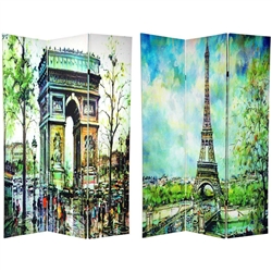 6 ft. Tall Double Sided Paris Room Divider