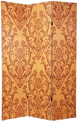 6 ft. Tall Double Sided Damask Room Divider