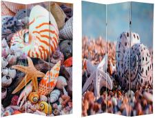 6 ft. Tall Double Sided Seashells Room Divider