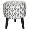 White Damask Stool