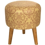 Yellow Damask Stool