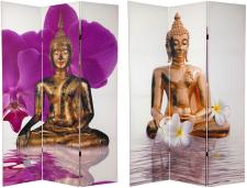 6 ft. Tall Double Sided Thai Buddha Room Divider