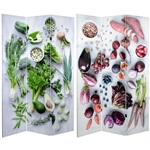 6 ft. Tall Double Sided Farmer's Market Canvas Room Divider