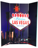 6 ft. Tall Double Sided Las Vegas Poker Canvas Room Divider 4 Panel