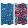 6 ft. Tall Double Sided Psychedelic Wallpaper Canvas Room Divider