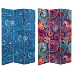 6 ft. Tall Double Sided Psychedelic Wallpaper Canvas Room Divider