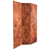 6 ft. Tall Double Sided Burl Wood Pattern Canvas Room Divider