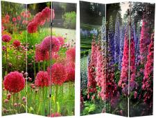 6 ft. Tall Floral Double Sided Room Divider