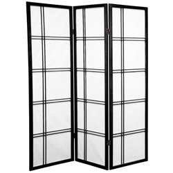 5 ft. Tall Double Cross Shoji Folding Screen Divider