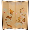 6 ft. Tall Dragons Playing Decorative Folding Screen