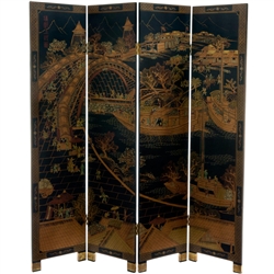 6 ft. Tall Ching Ming Festival Decorative Folding Screen