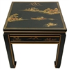 Asian/Oriental Square Ming Table in Black Lacquer