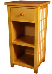 Shoji End Table with Shelves