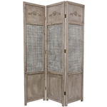 6ft Tall Room Divider in Anitique Style Open Mesh