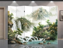 6ft Tall Double Sided Picturesque Mountains & Waterfall (6 Panels)