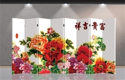 6ft Tall Double Sided Colorful Flowers (8 Panels)