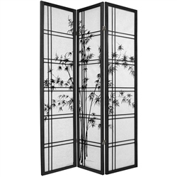 6 ft. Tall Double Cross Bamboo Tree Shoji Screen Divider(more finishes & panels available)