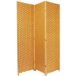 6 ft. Tall Two Tone Natural Fiber Room Divider Screen (more panels)