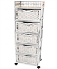 Natural Fiber Chest of Drawers on Wheels - Five Drawer with Display Top