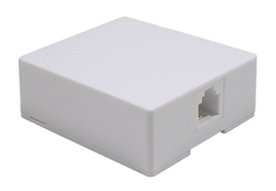 Surface Mount Jack; 6 Position 4 Conductor (6P4C) - White