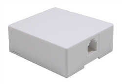 Surface Mount Jack; 6 Position 6 Conductor (6P6C) - White