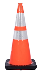 28 Inch Traffic Cone W/Reflective Collars