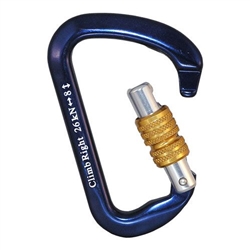 Climb Right Big D Screw Gate Aluminum Carabiner