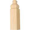 Waddell OBTB52 Trim Block Moulding, 6-1/2 in L, 1-1/8 in W, 1-1/8 in Thick