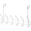 Simple Spaces SS-HG6-50-PE-3L Door Garment Hook, 6 lb, 6-Hook, Steel, Powder Coated, Hanging Mounting