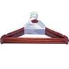 Simple Spaces HEA00040G Cloth Hanger Set, 6.6 lb, Steel/Wood, Mahogany