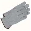 Boss 4065J Gloves, Driver, XL, Keystone Thumb, Open, Shirred Elastic Back Cuff, Cowhide Leather, Gray