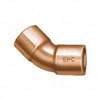 Nibco 606 Series W01360D Pipe Elbow, 1 in, Sweat, 45 deg Angle, Copper, 494 psi Pressure