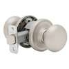 Kwikset Signature Series 720H 156ALBX Passage Knob, Zinc, Satin Nickel, 2-3/8 to 2-3/4 in Backset, 2-1/4 in Strike